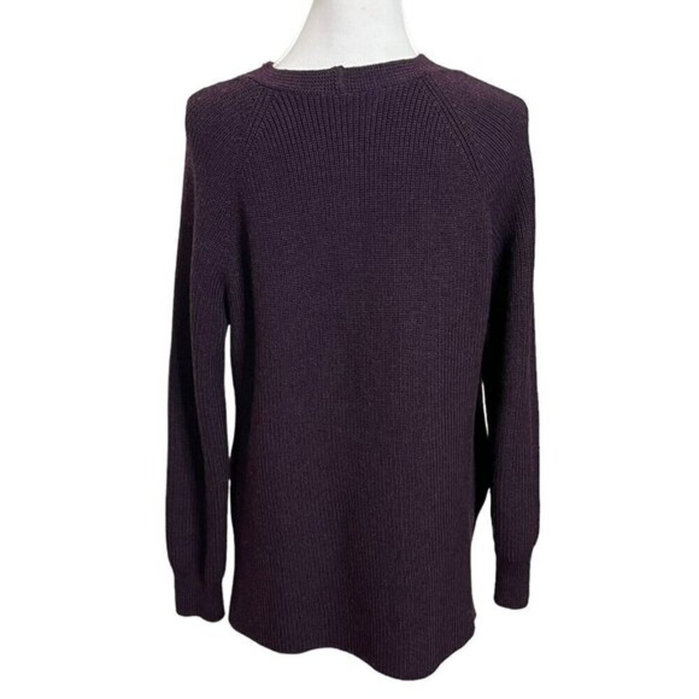Athleta Switchback Pullover Sweater Women's XS Auberge Heather Merino Ribbed - Picture 6 of 11